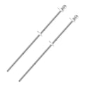 2pcs Stainless Steel Flag Pole Set 1.5m Rustproof X449339