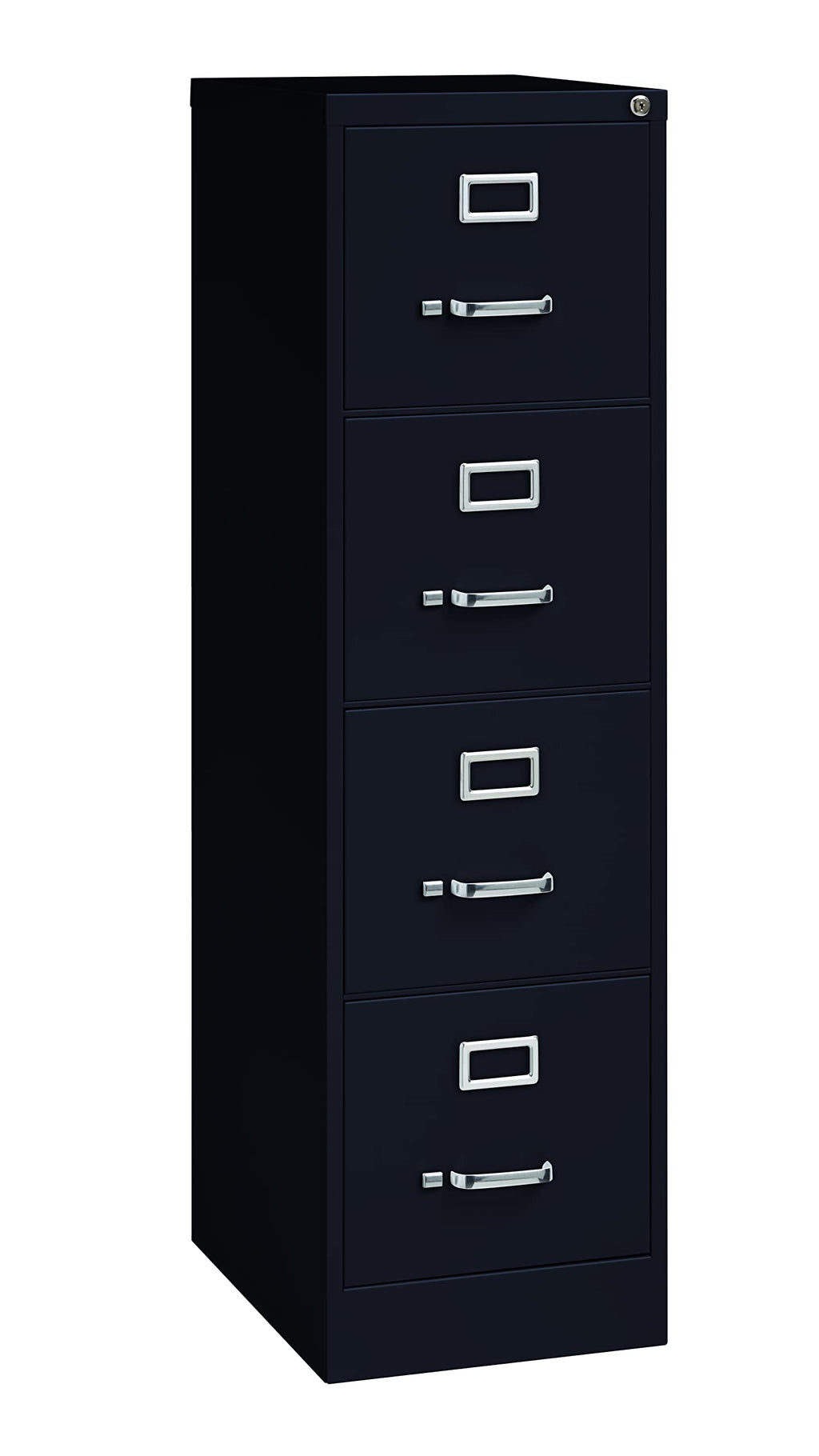 22" Deep 4 Drawer Letter Width Steel Vertical File Cabinet, Black V174572