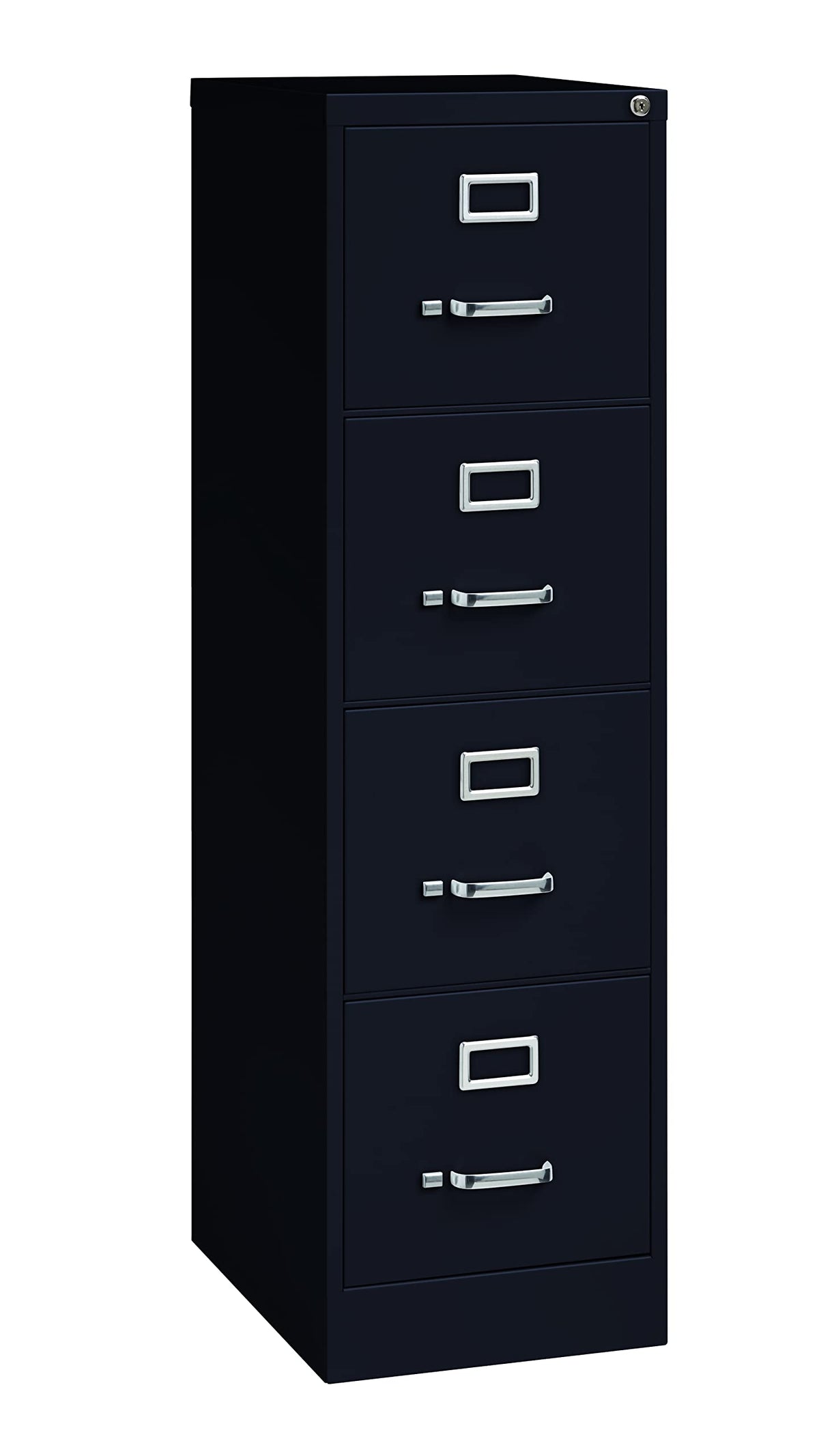 22" Deep 4 Drawer Letter Width Steel Vertical File Cabinet, Black V174572