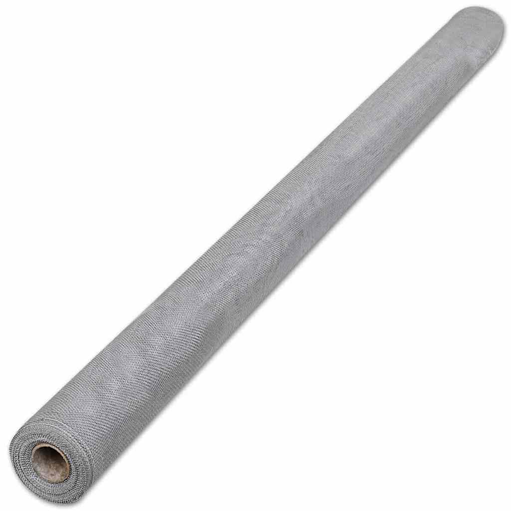 Aluminum Mesh Screen Roll 39.4 x 196.9 Inches Silver Z5017