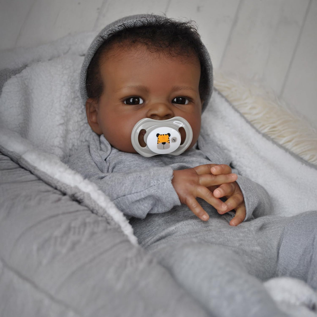 Black 20 Inch Reborn Baby Doll H742196