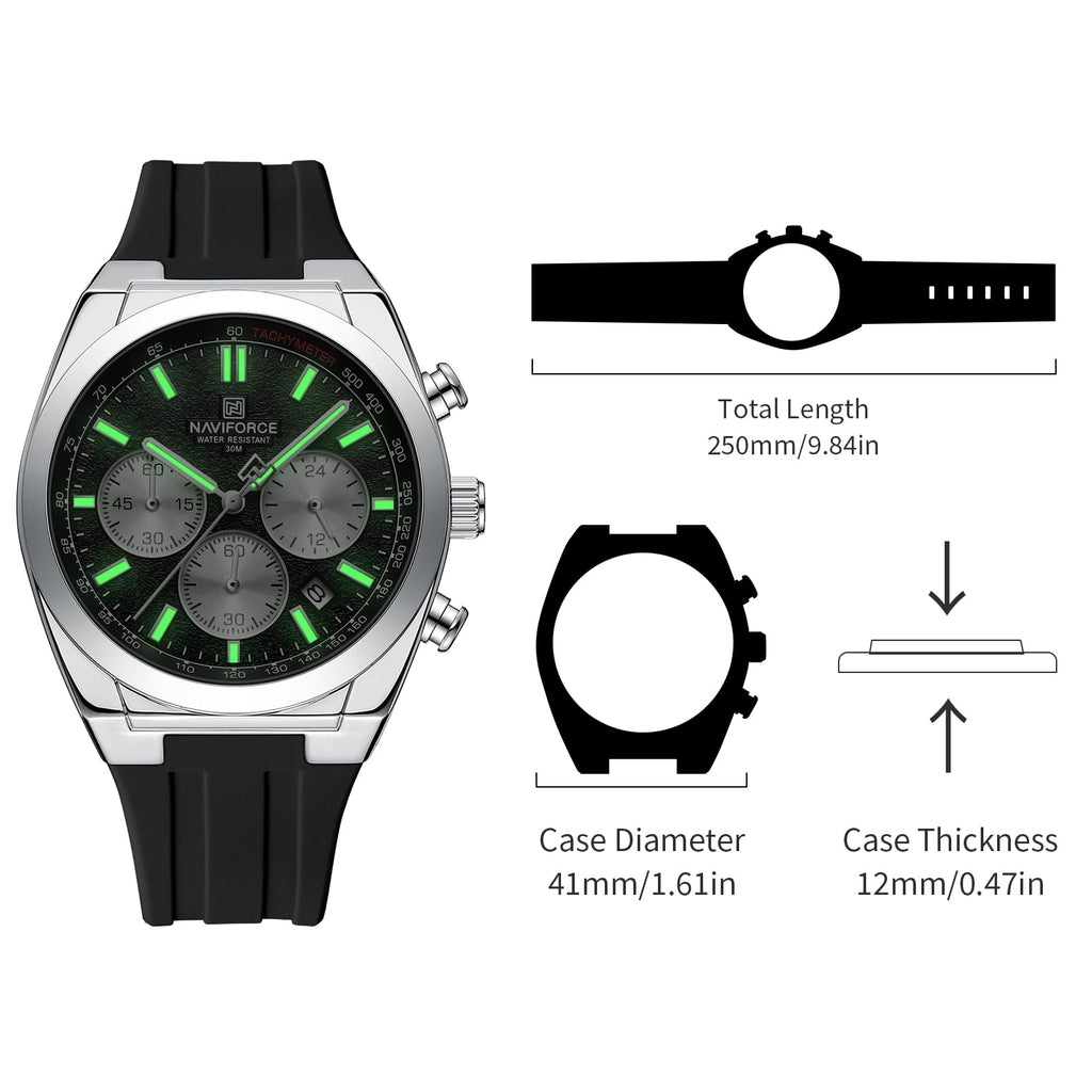 Multifunctional Chronograph Analog Quartz Waterproof Watch A837410