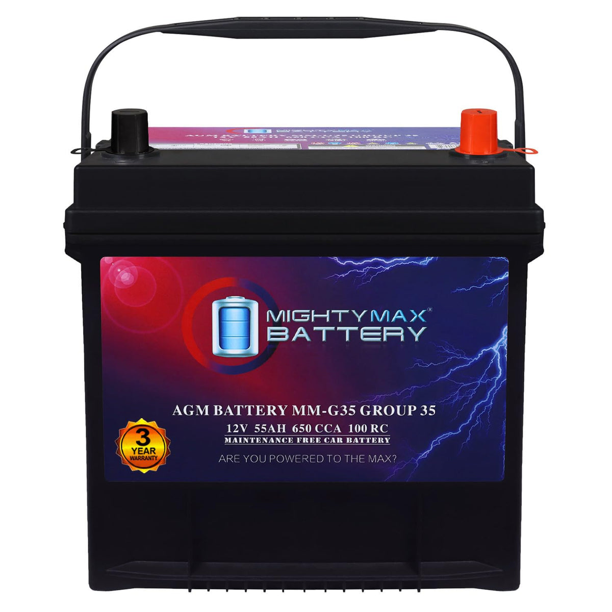 12V 55Ah AGM Replacement Battery S667
