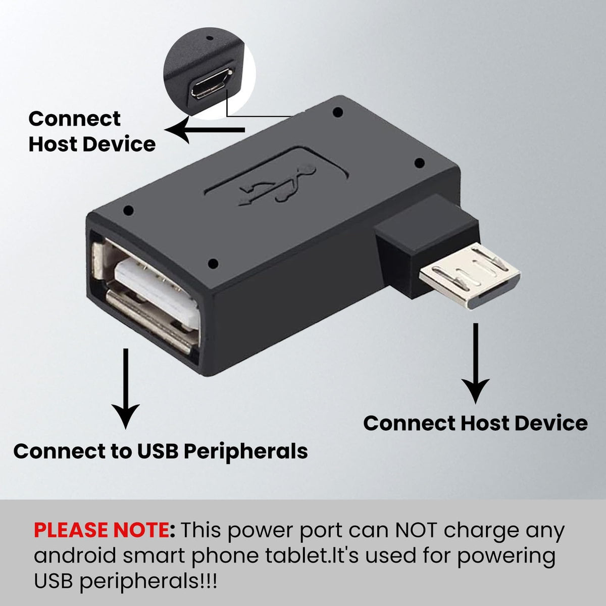 3 Pack Micro USB to USB OTG Cable Adapter Z390145