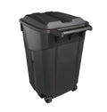 45 Gallon Black Wheeled Plastic Garbage Can P526