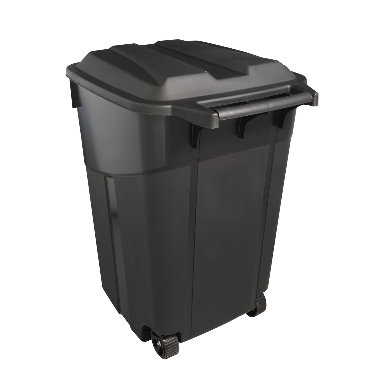 45 Gallon Black Wheeled Plastic Garbage Can P526