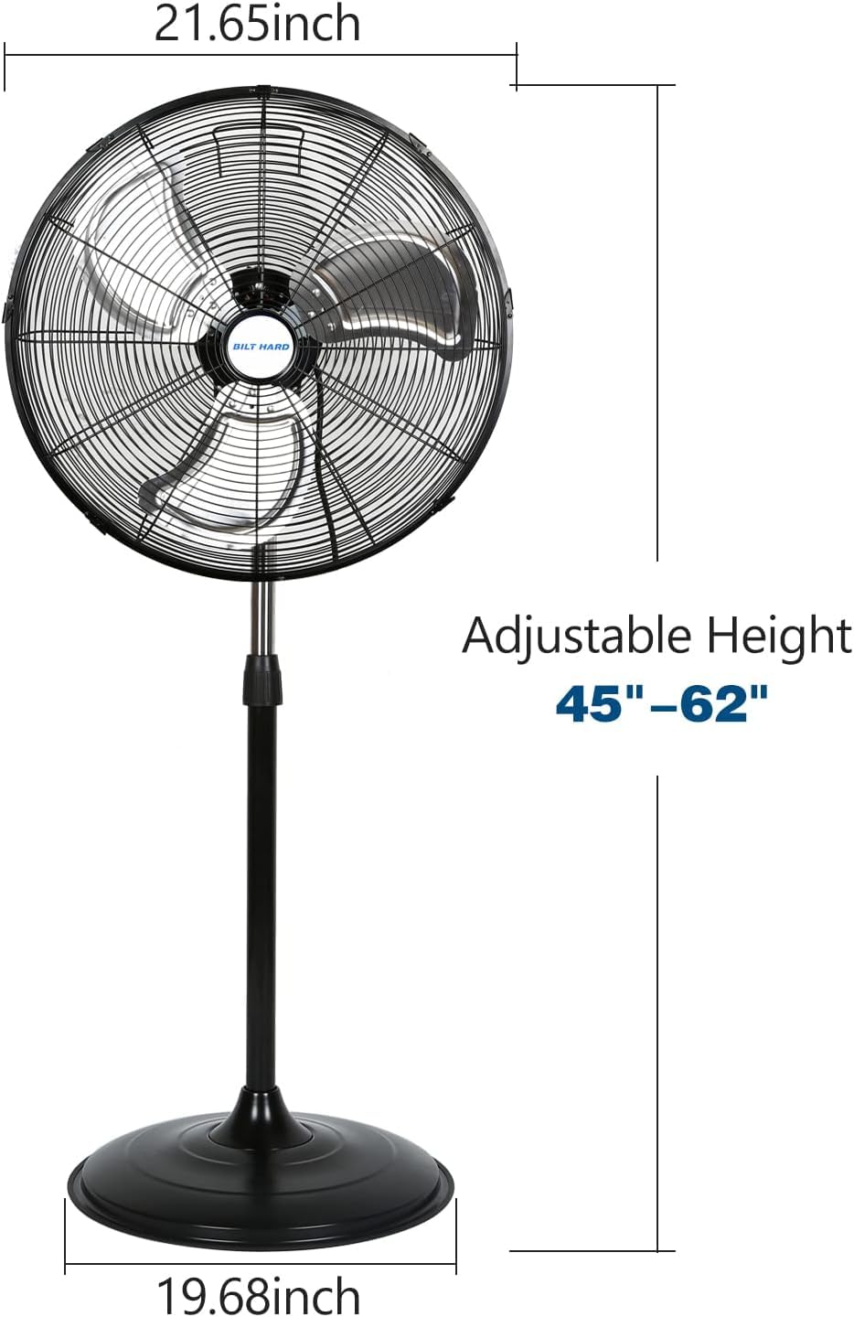 20" High Velocity 3-Speed Oscillating Pedestal Fan, 2 Pack D682677