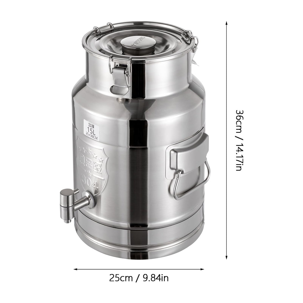 15L Stainless Steel Milk Can with Faucet L5541