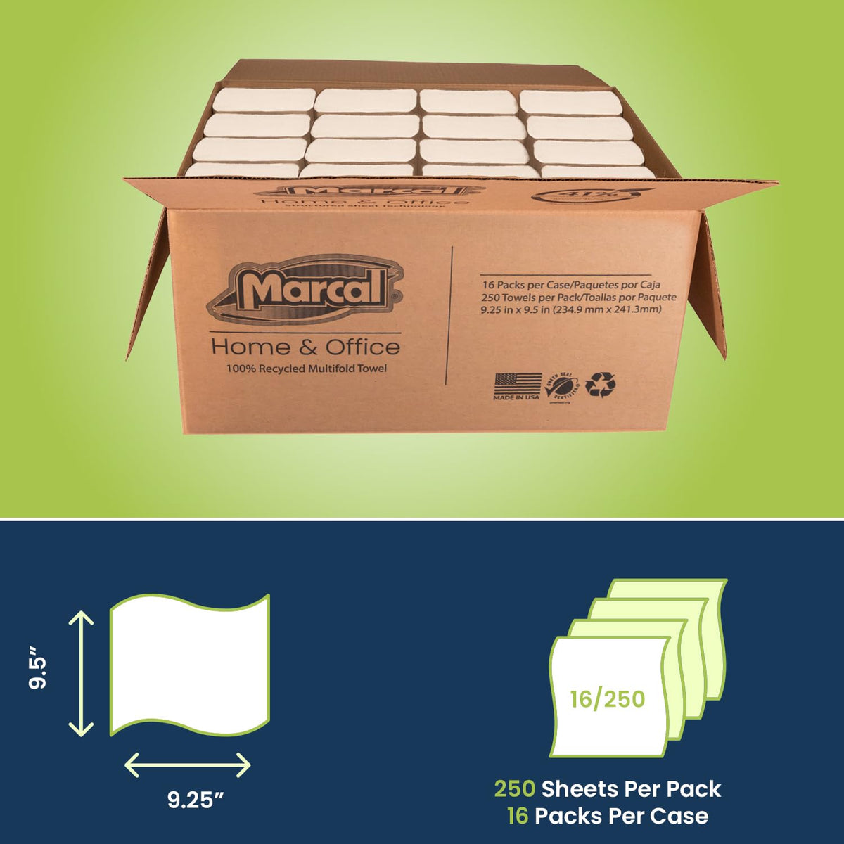 Multifold Paper Towels, White, 4,000 Sheets/Case J782