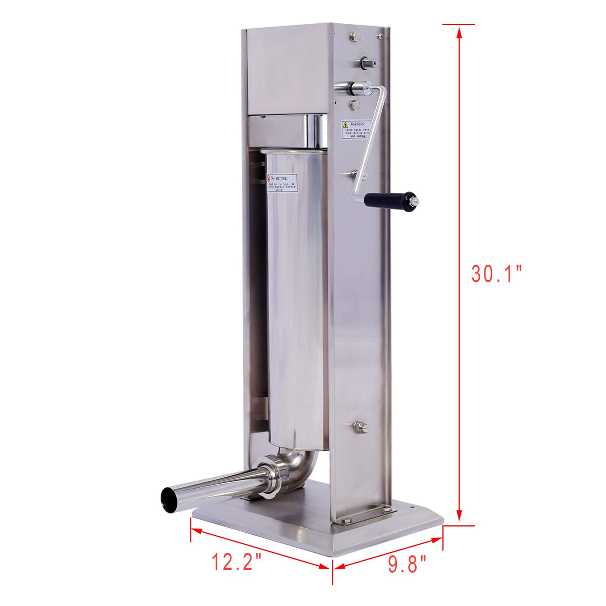 Stainless Steel 15LB Sausage Stuffer with 4 Stuffing Tubes Y523663