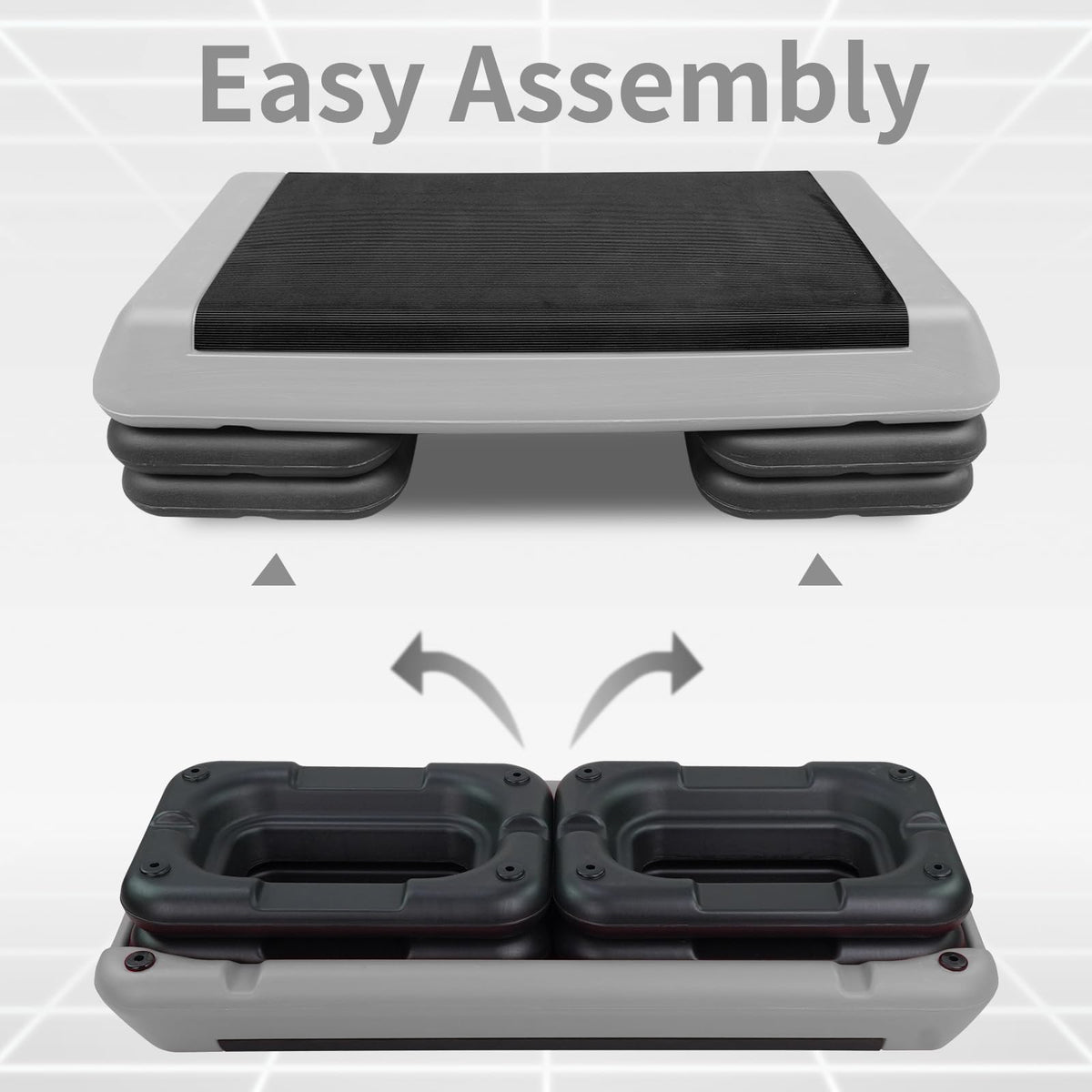 Adjustable Aerobic Stepper with 4 Risers E48758
