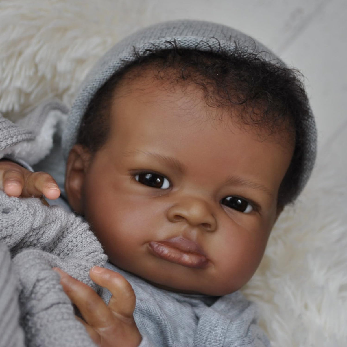 Black 20 Inch Reborn Baby Doll H742196