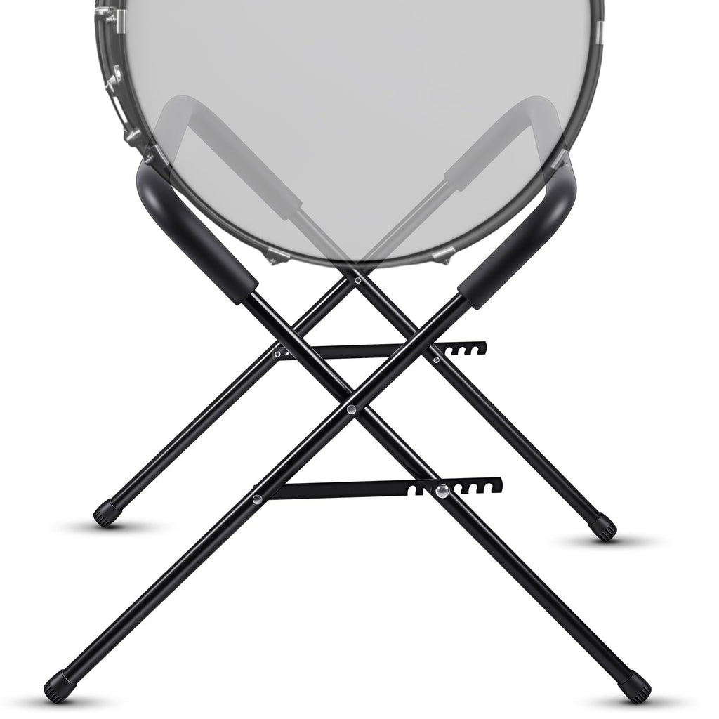 Heavy Duty Folding Bass Drum Stand Adjustable 21 Inches Steel N39582