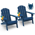 Folding Adirondack Chairs Set of 2 Blue P846732