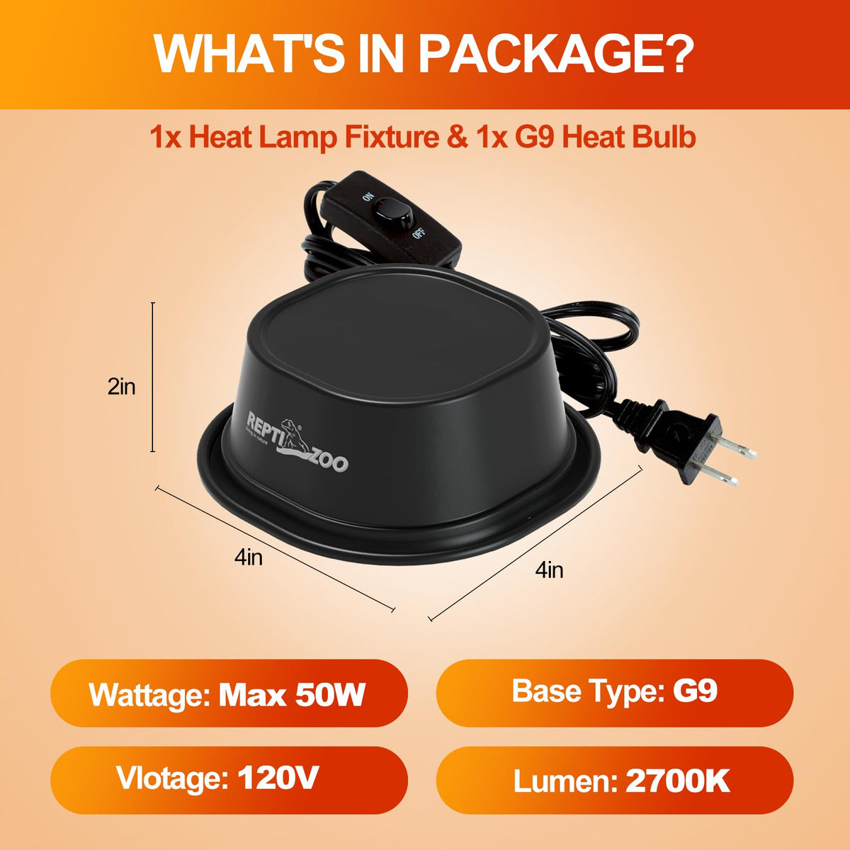50W UVA Basking Light Fixture with Safety Mesh Kit X1378