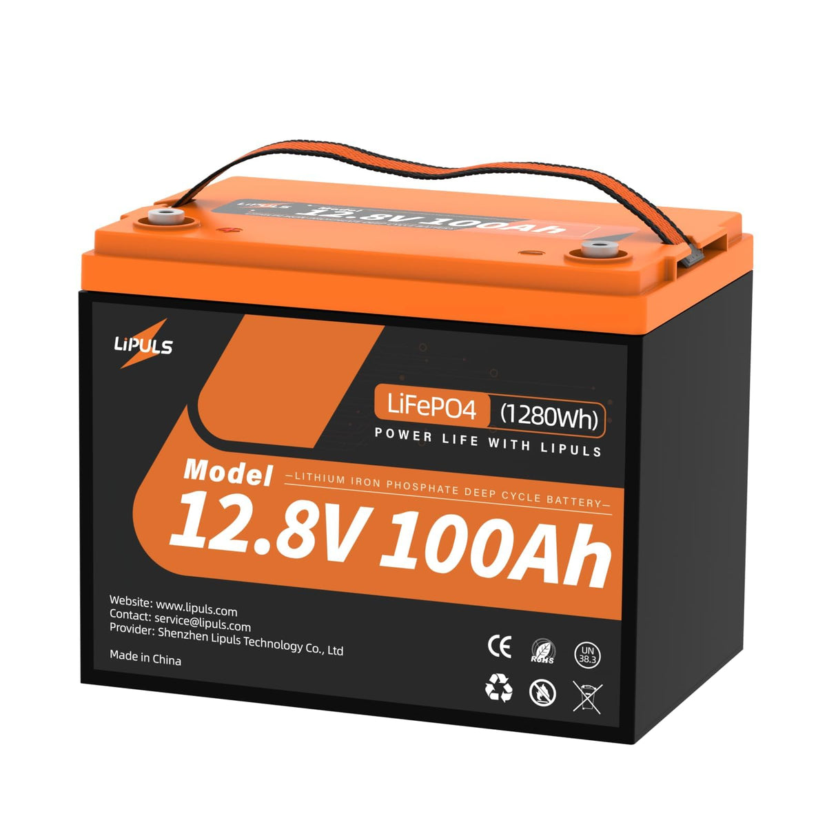 12.8V 100Ah LiFePO4 Deep Cycle Battery C92295
