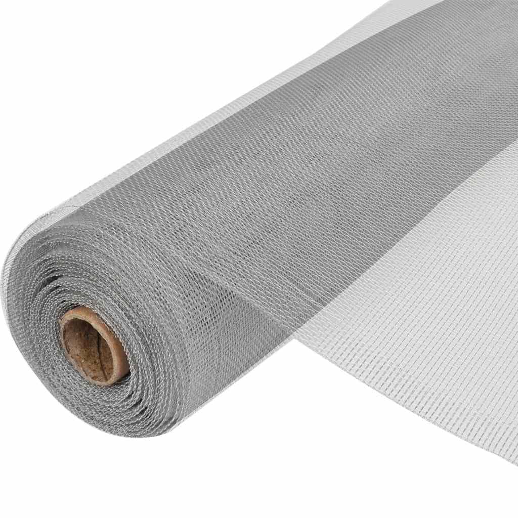 Aluminum Mesh Screen Roll 39.4 x 196.9 Inches Silver Z5017