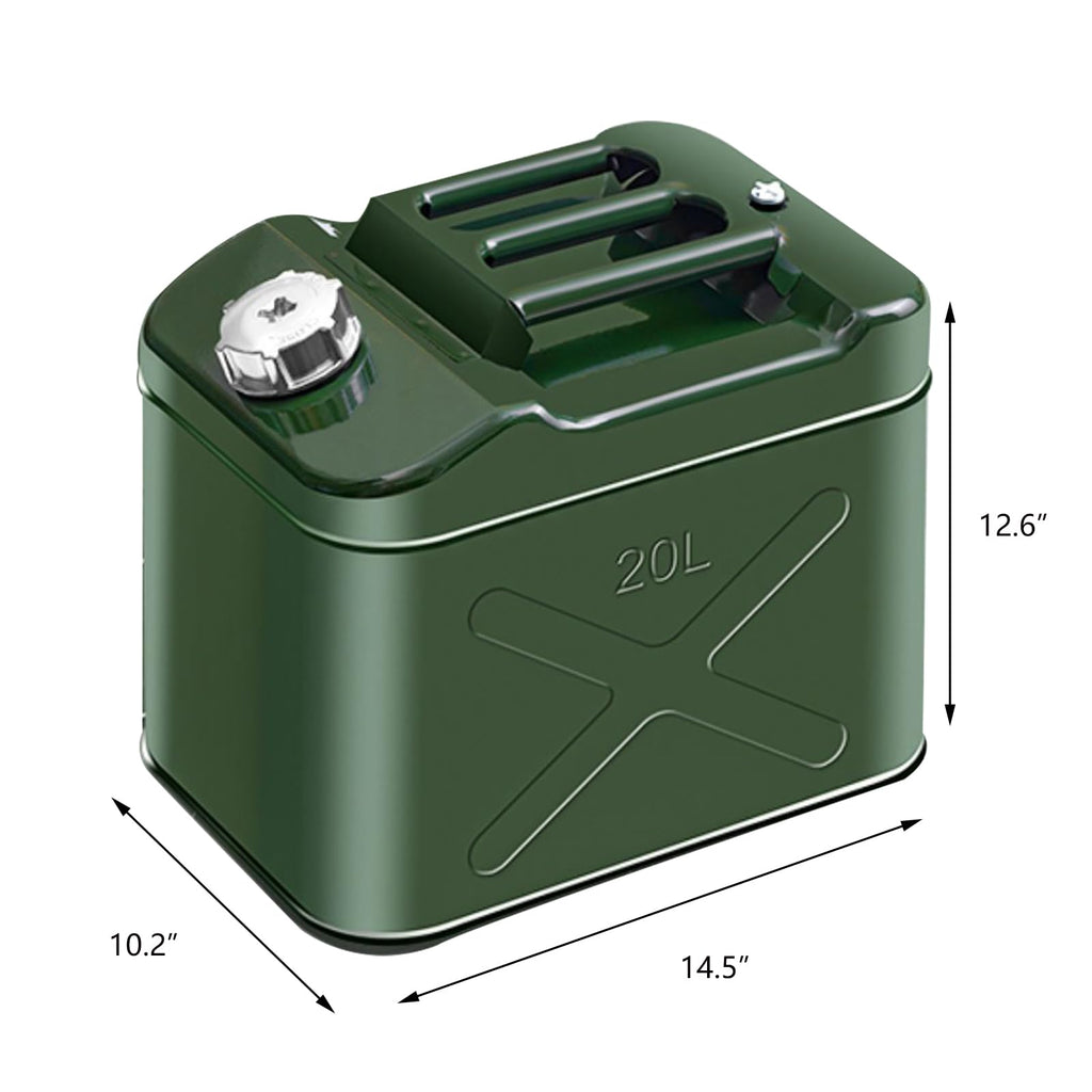 20L 5 Gallon Metal Water Can with Flexible Spout F388234