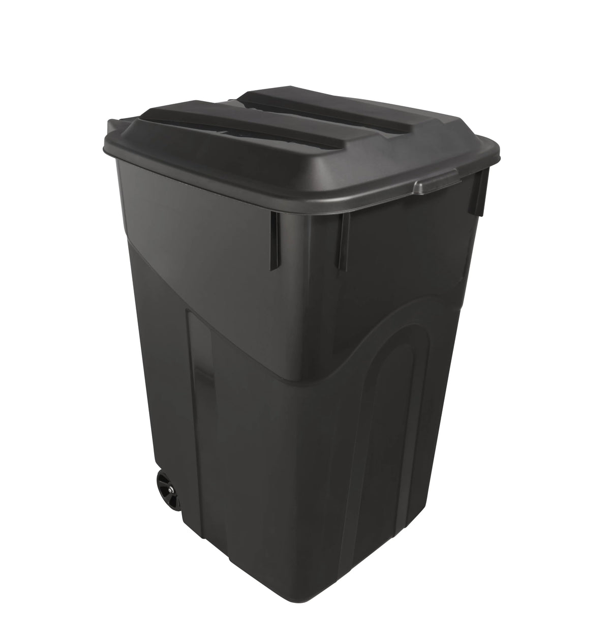 45 Gallon Black Wheeled Plastic Garbage Can P526