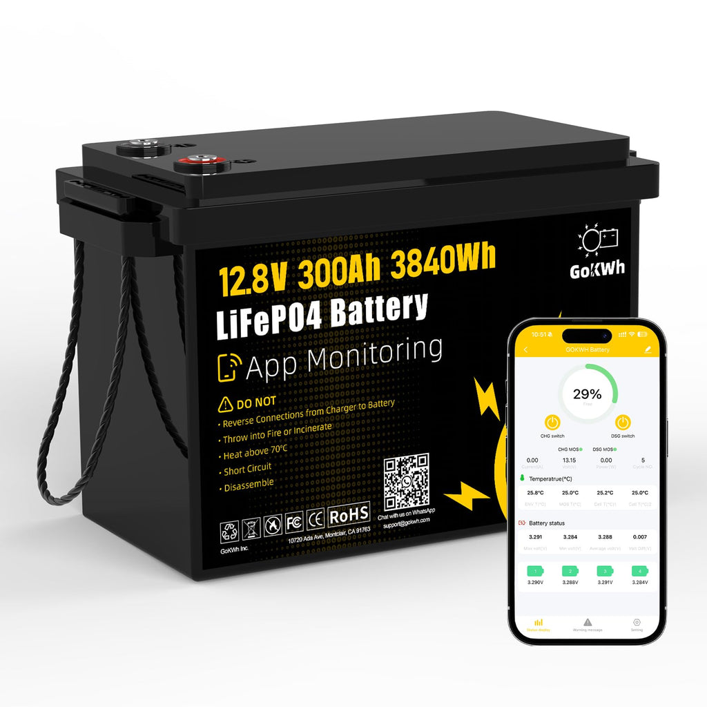 12V 300Ah LiFePO4 Battery with 200A BMS N6354
