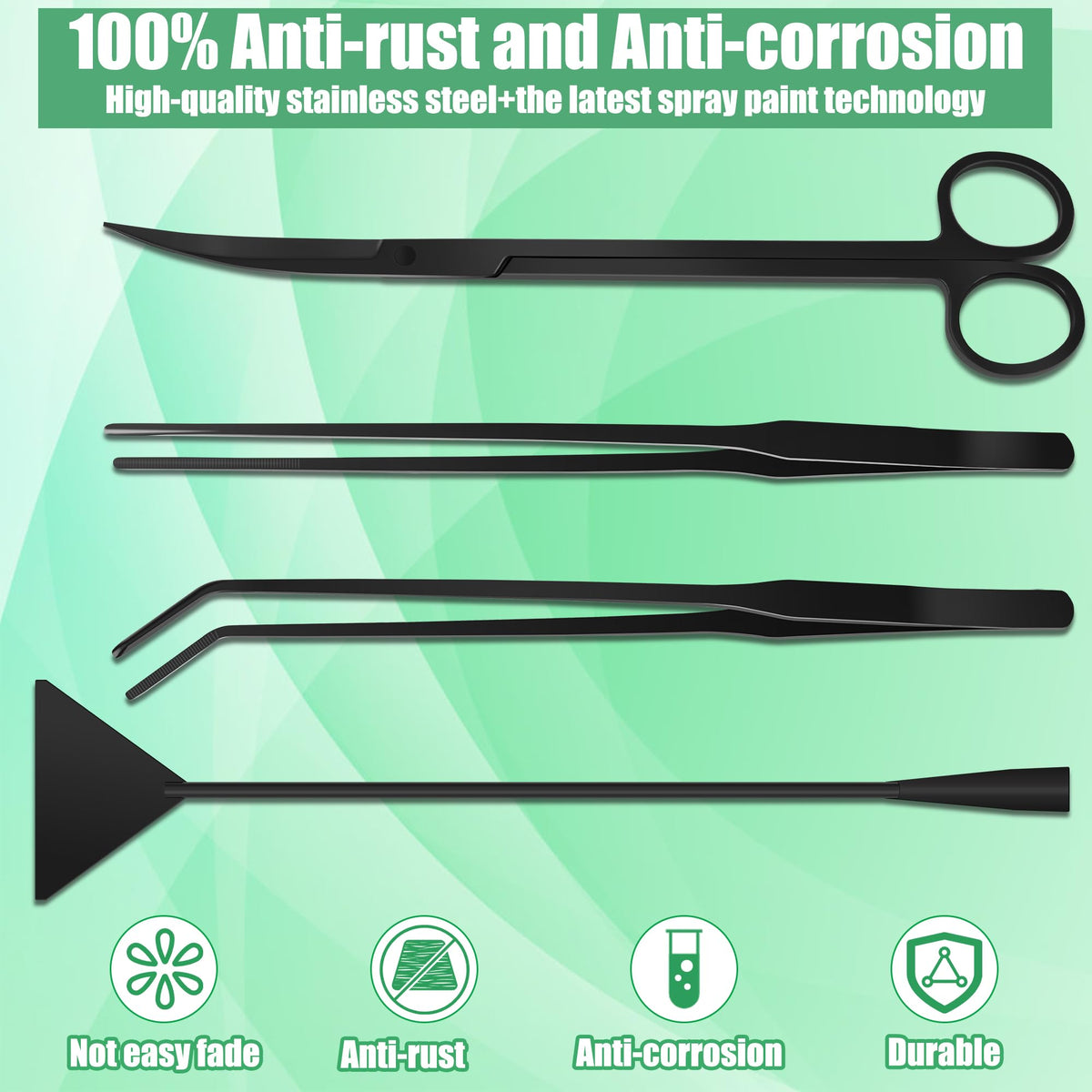 4 in 1 Stainless Steel Aquarium Aquascape Tools Kit W8179