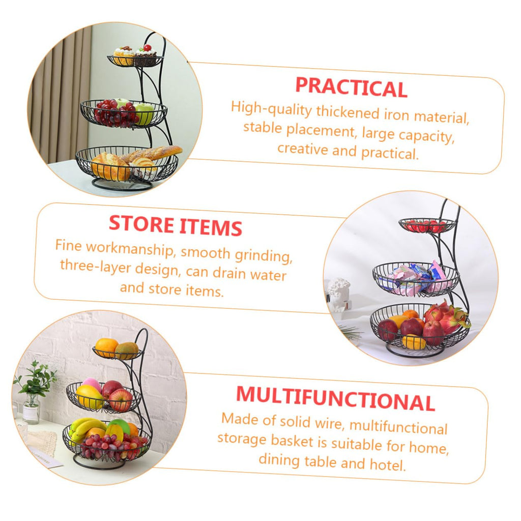 3-Tier Iron Basket B9014