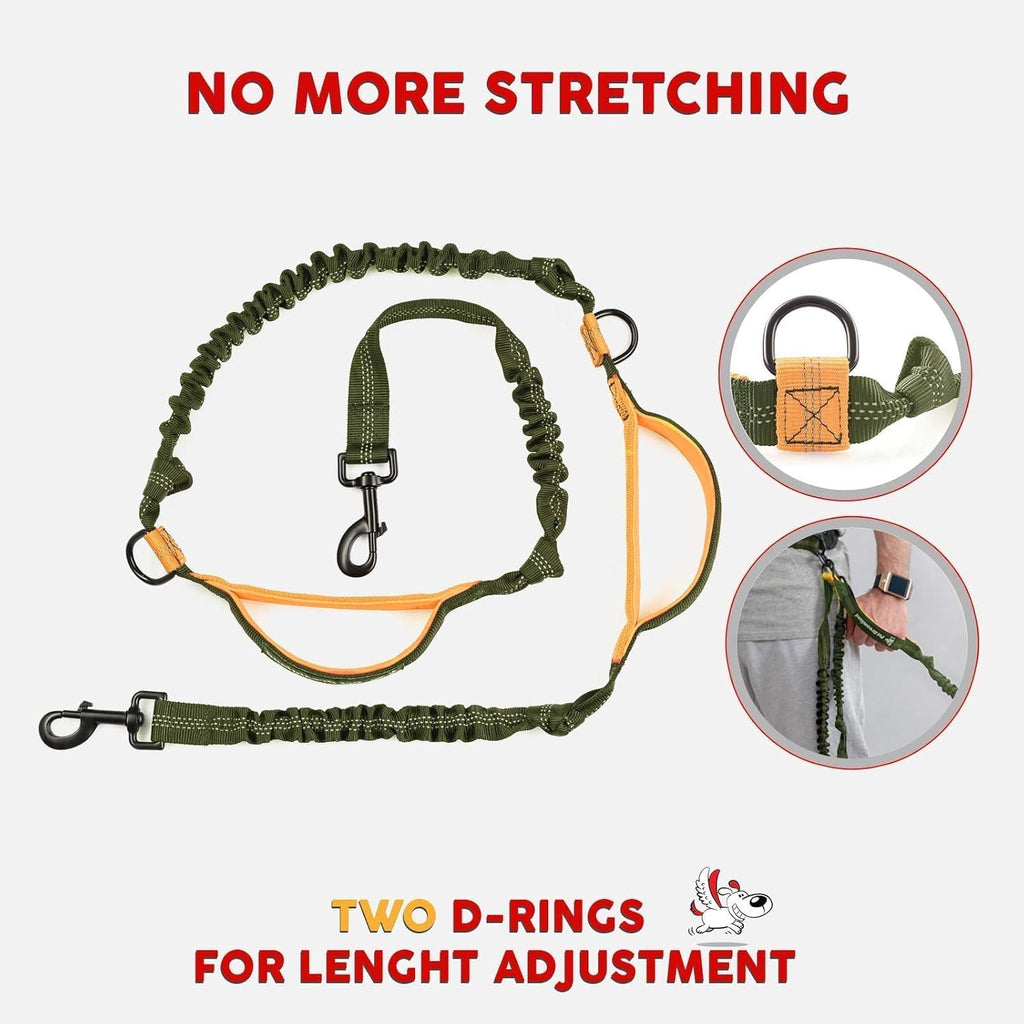 Hands Free Dog Leash for Large Dogs with Poop Bag Dispenser G734