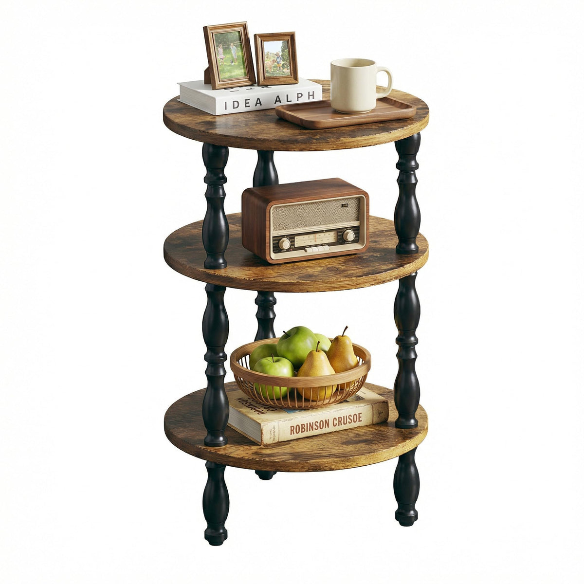 3-Tier Small Oval Side Table C8437