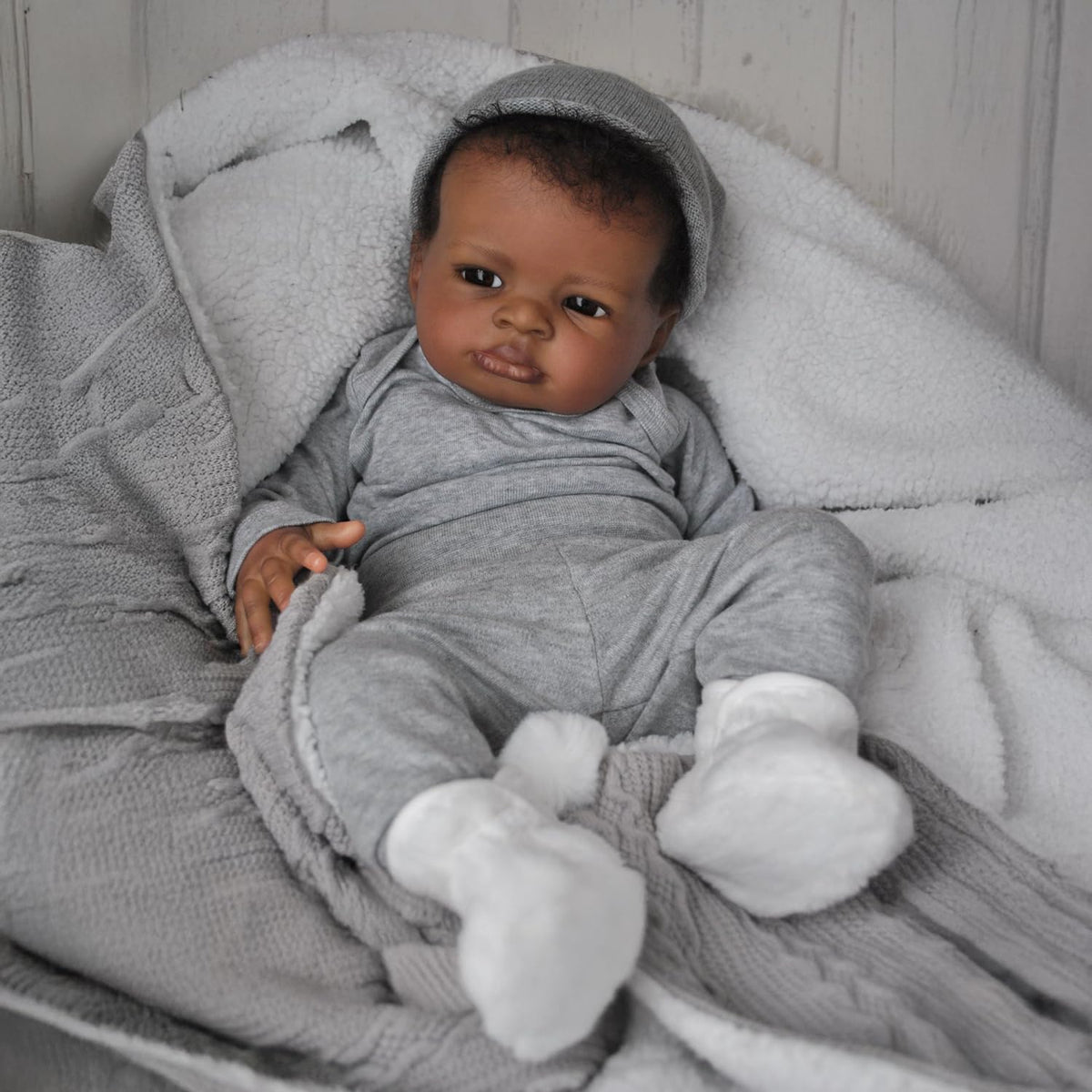 Black 20 Inch Reborn Baby Doll H742196