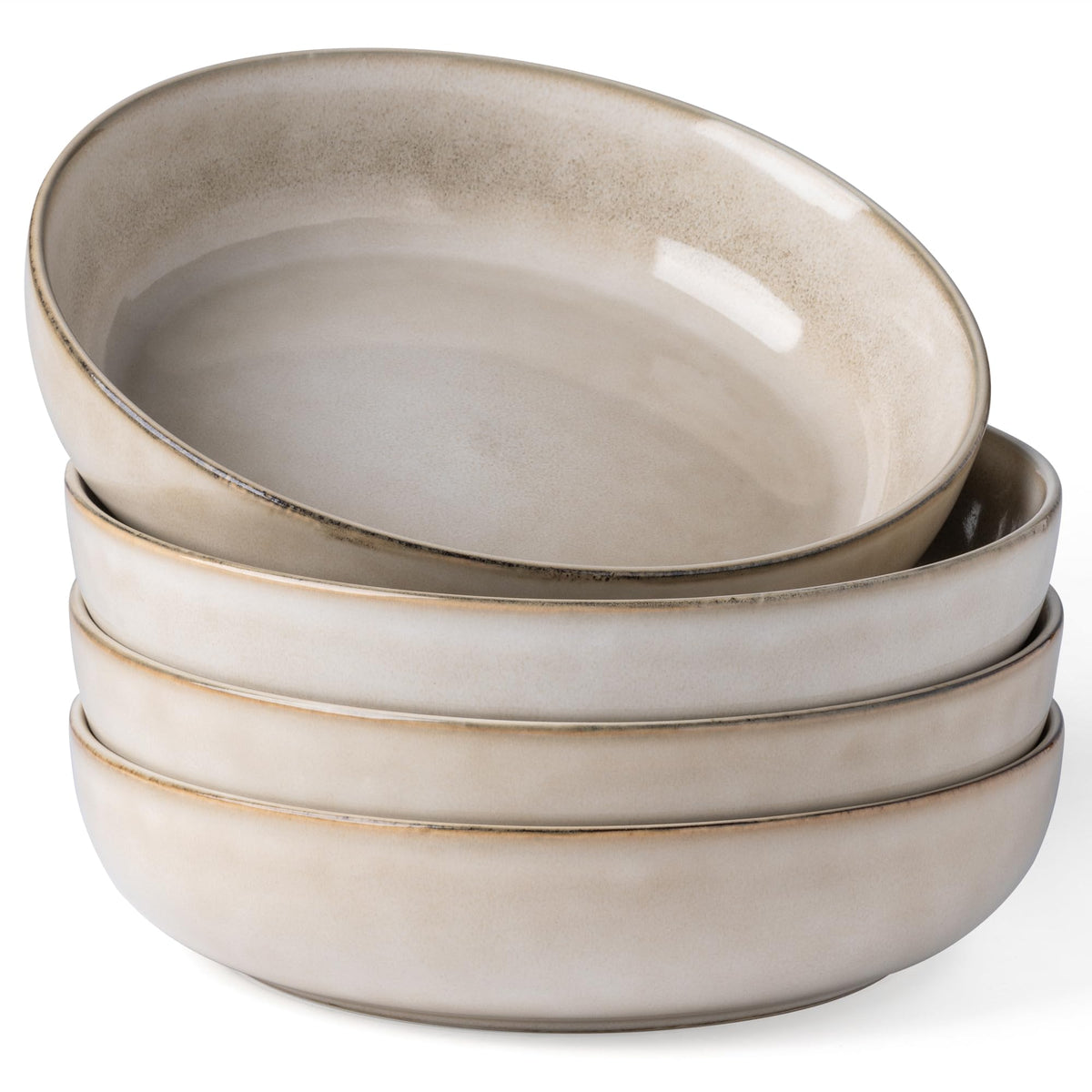 8.75'' 38oz Ceramic Pasta Bowls Set of 4 H3257