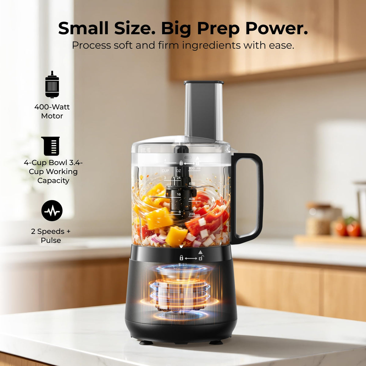 400W 4-Cup Mini Food Processor N794032