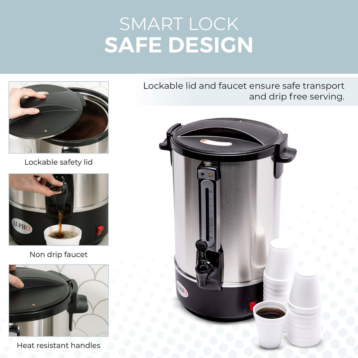 8L Stainless Steel Electric Coffee Urn B42423