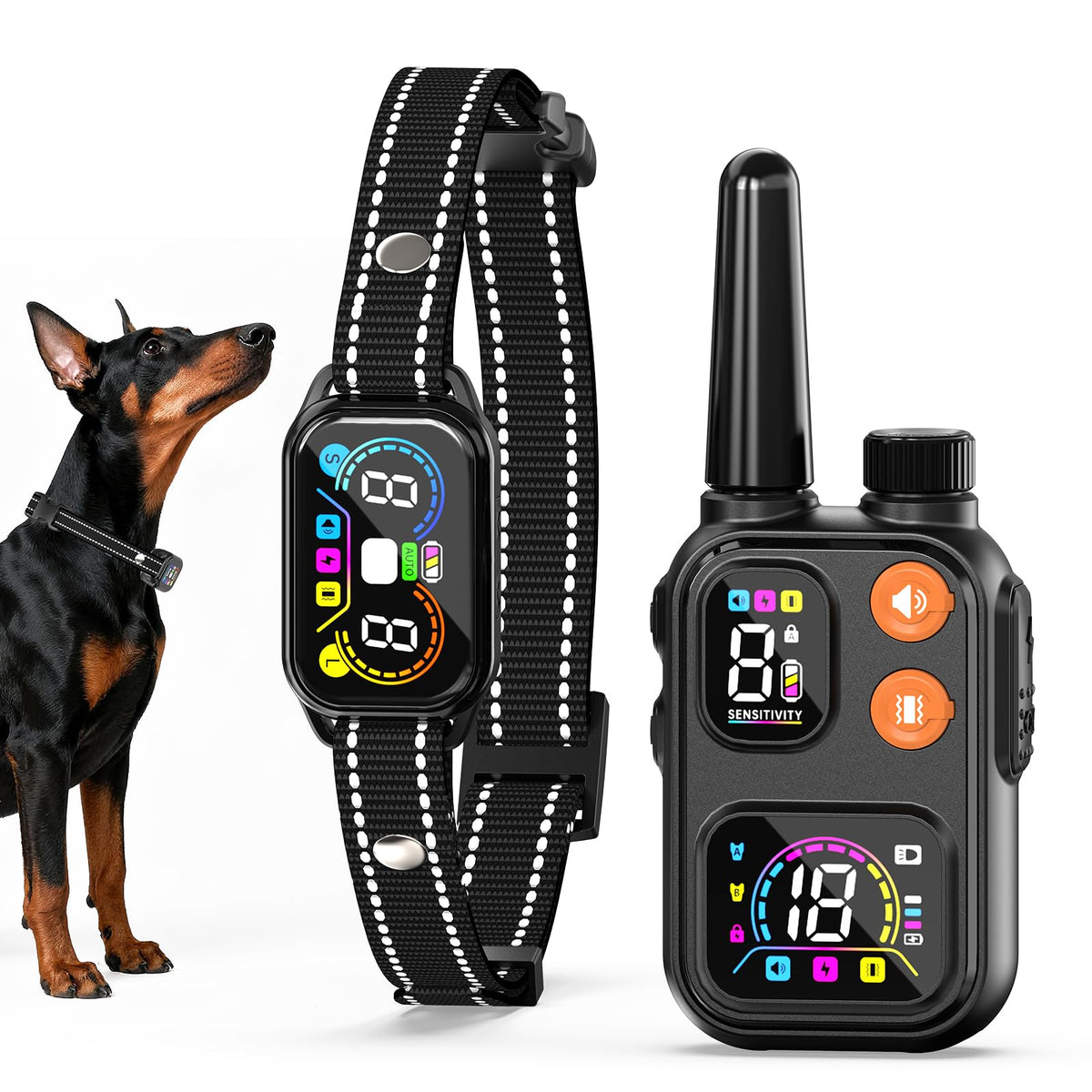 2-in-1 Dog Bark Collar with Remote, 3 Modes, IP67 Waterproof A4452