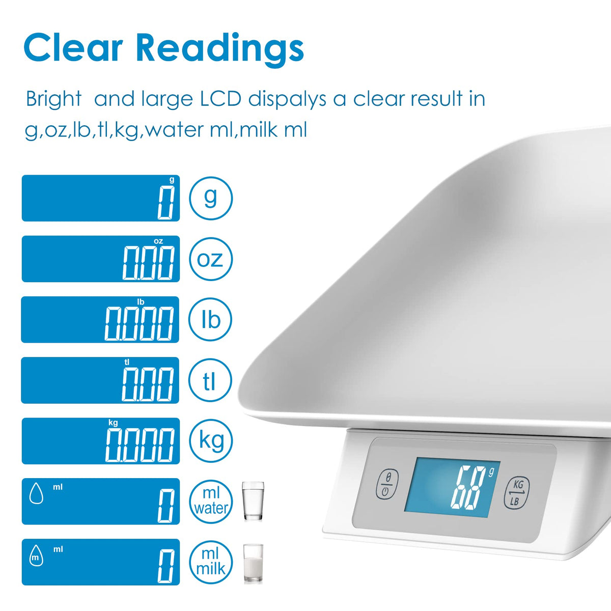 Digital Pet Scale for Small Cats and Animals Grey B465922