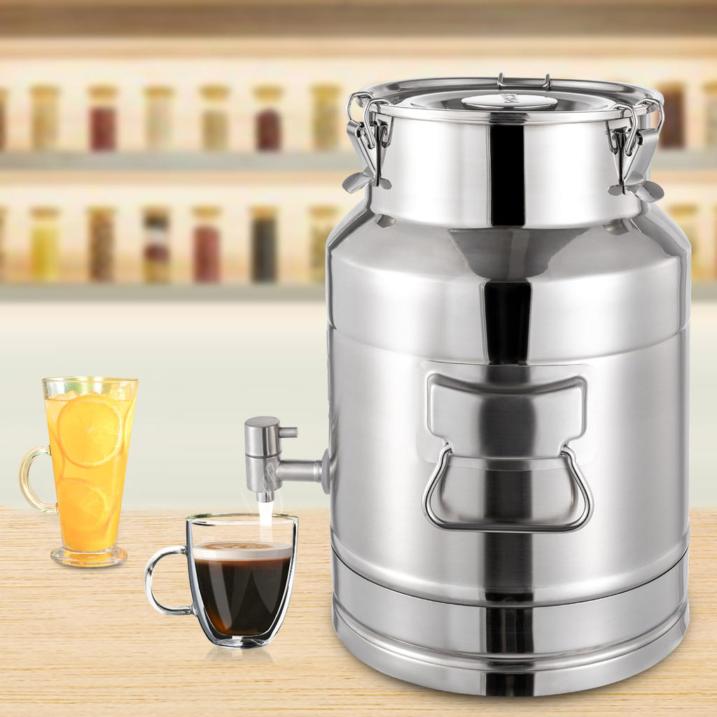15L Stainless Steel Milk Can with Faucet L5541