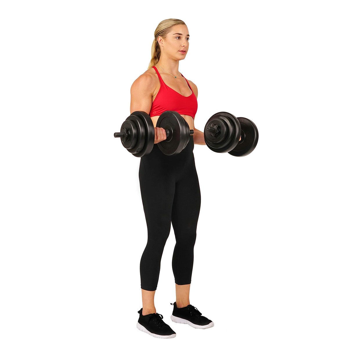 40 Lb Vinyl Dumbbell Set Hand Weights J6601