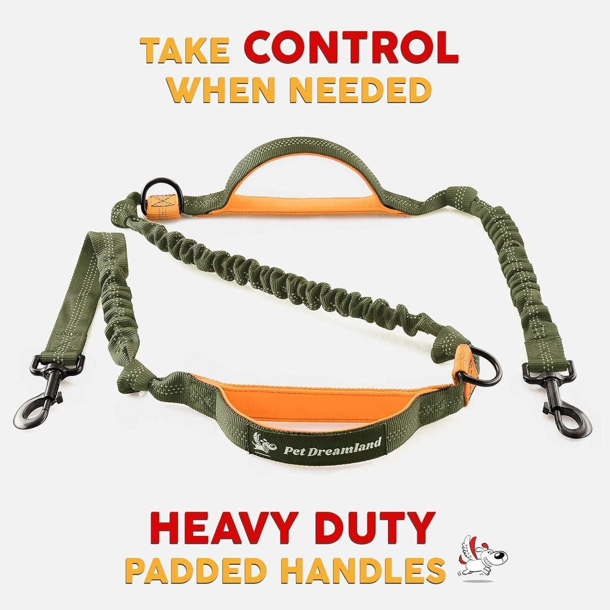 Hands Free Dog Leash for Large Dogs with Poop Bag Dispenser G734