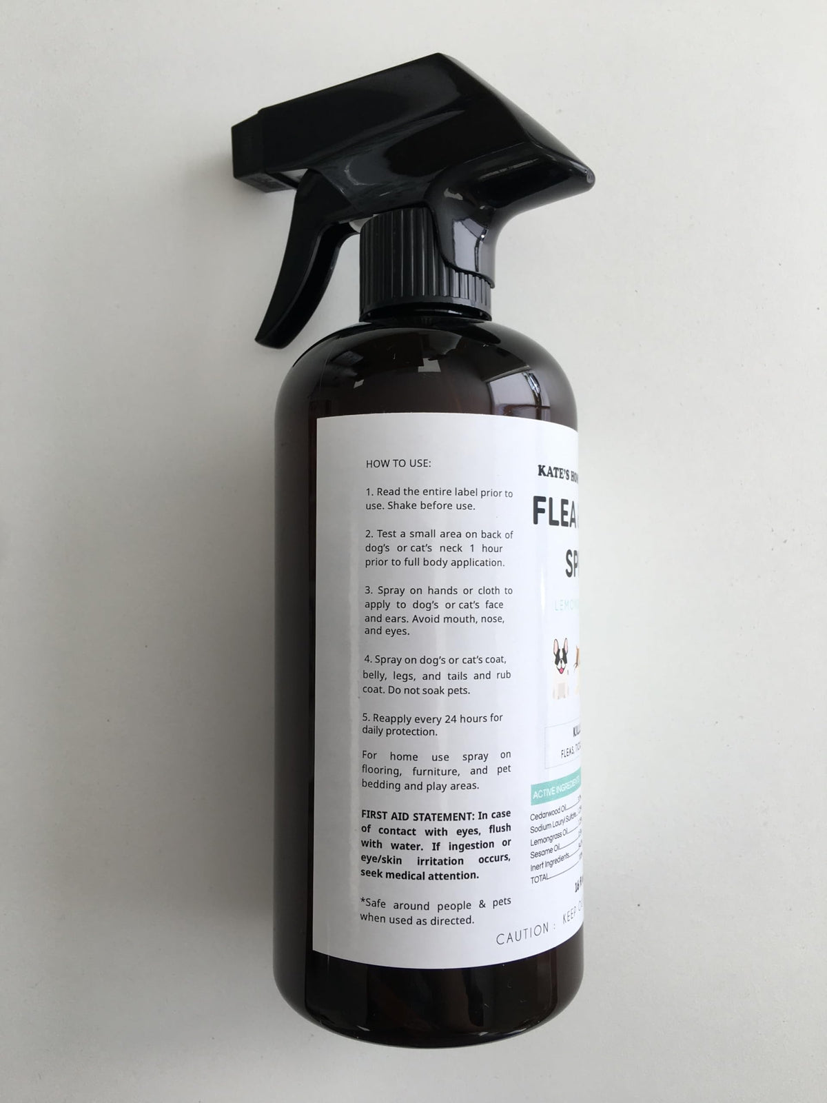 Flea and Tick Spray for Dogs & Cats 16oz U46461