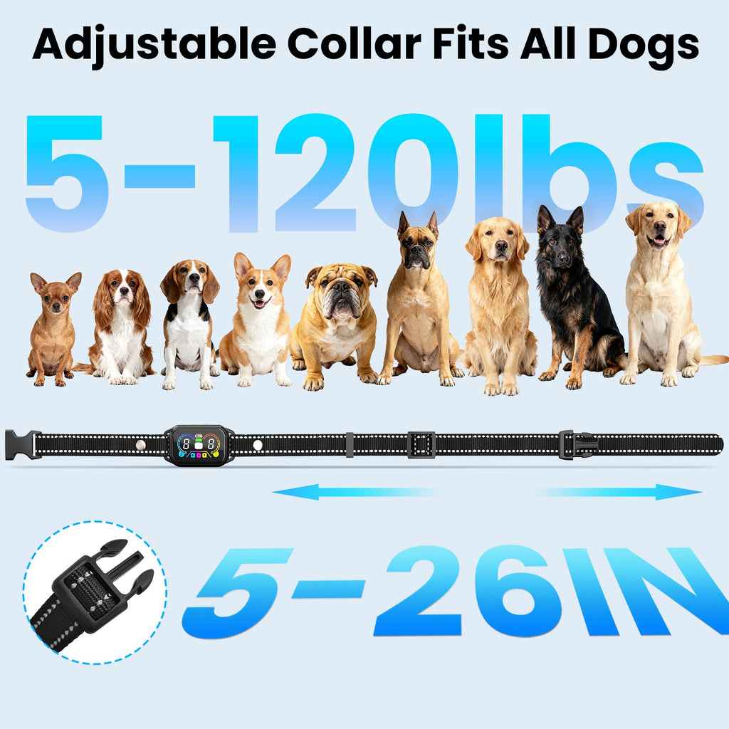 2-in-1 Dog Bark Collar with Remote, 3 Modes, IP67 Waterproof A4452