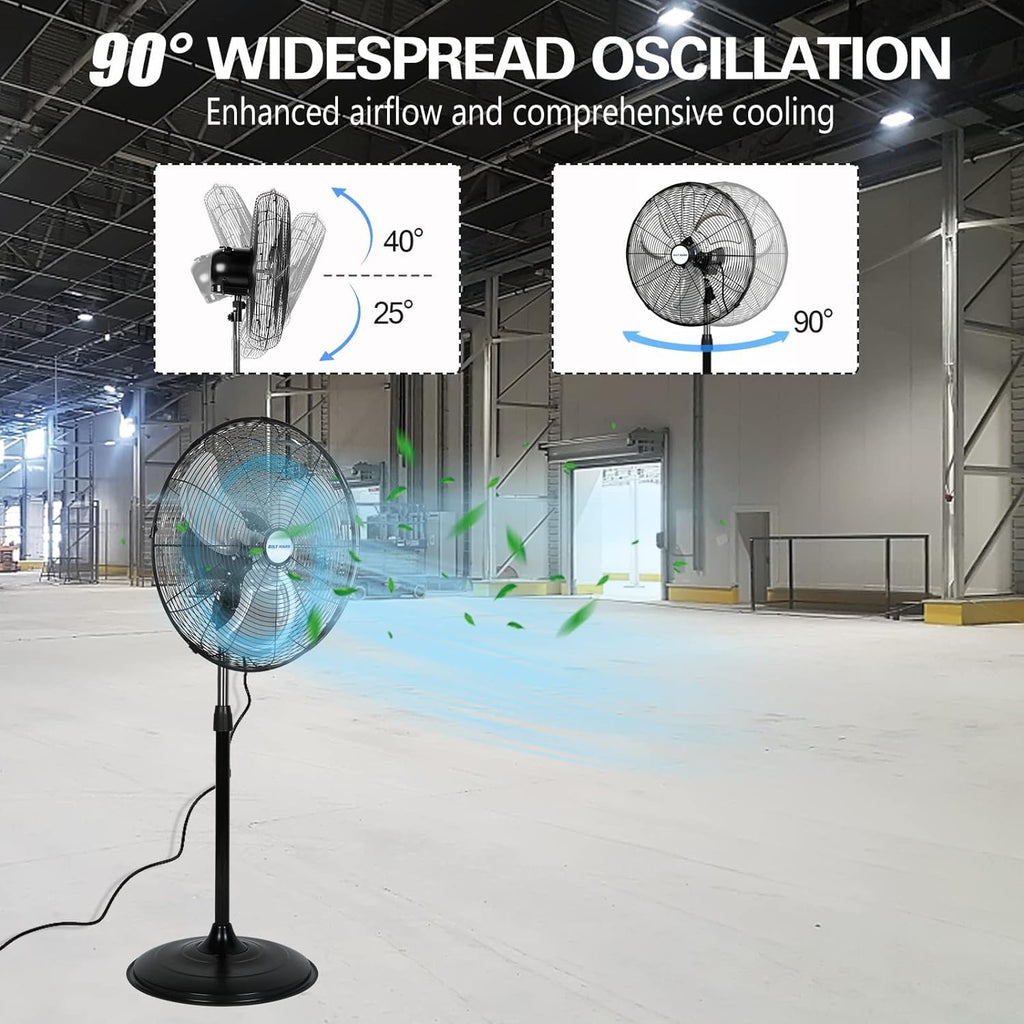 20" High Velocity 3-Speed Oscillating Pedestal Fan, 2 Pack D682677