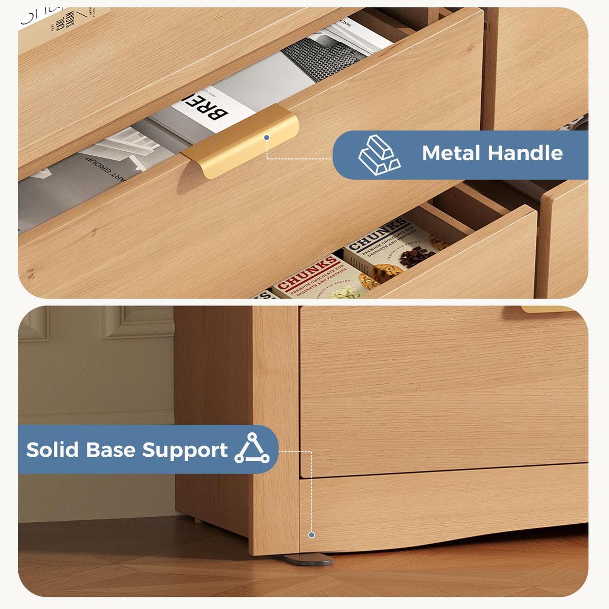 6 Drawer Wood Storage Cabinet D6259