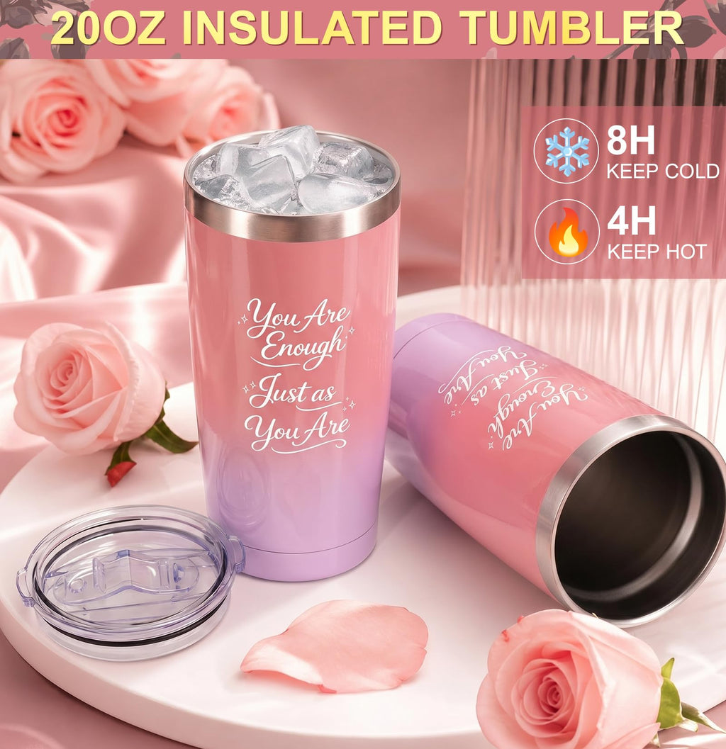 10-Piece Self Care Spa Gift Basket with Throw Blanket and Tumbler Q186873