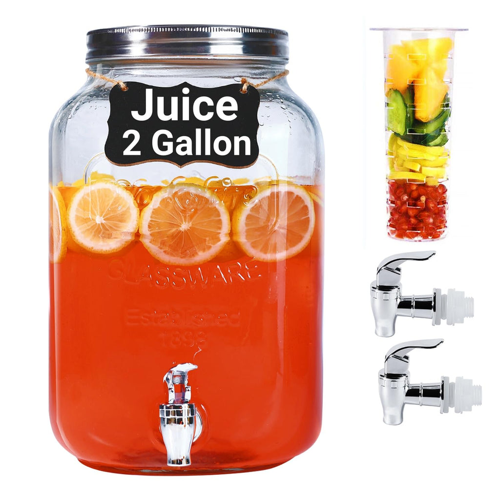 2 Gallon Drink Dispenser with Spigot and Fruit Infuser X7458