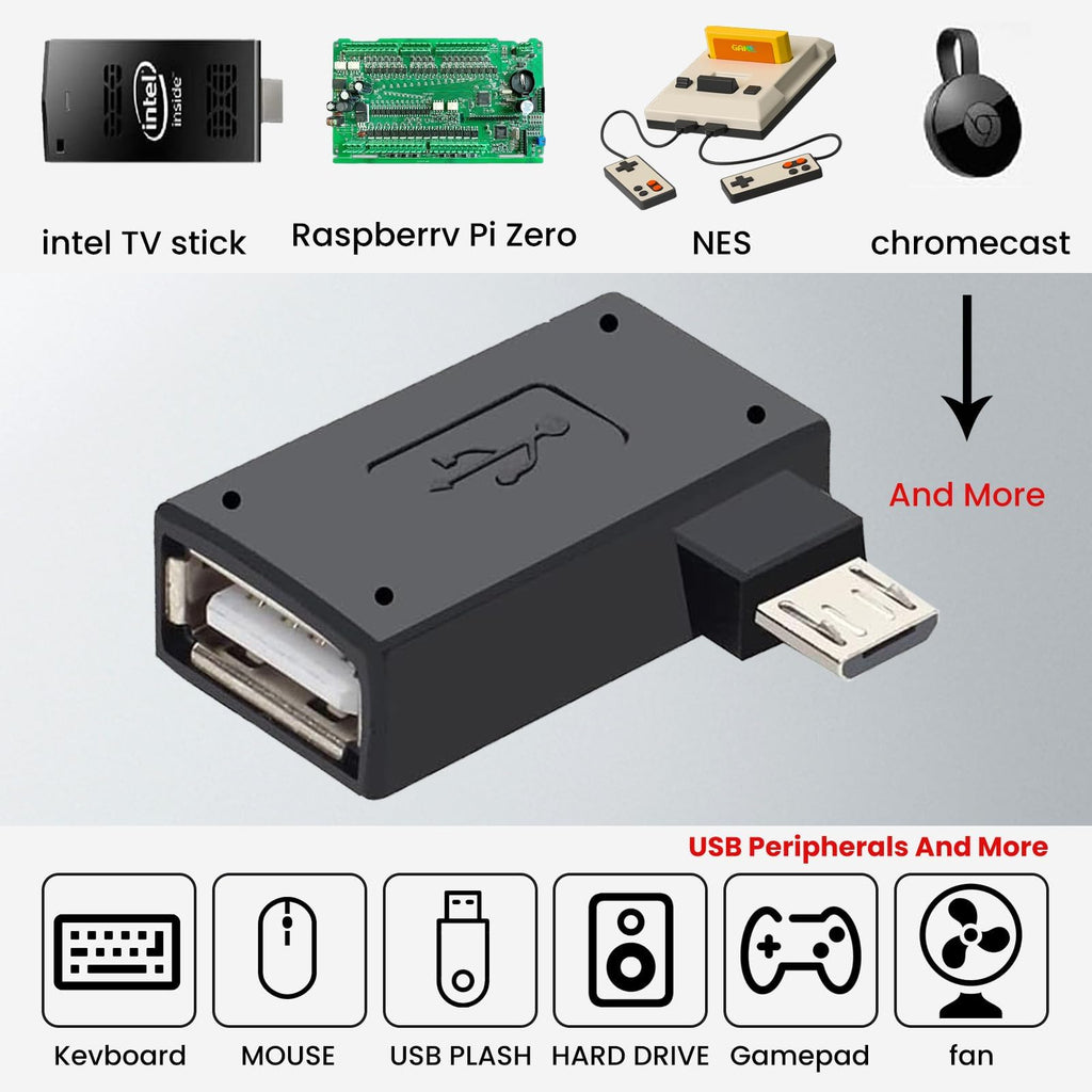 3 Pack Micro USB to USB OTG Cable Adapter Z390145