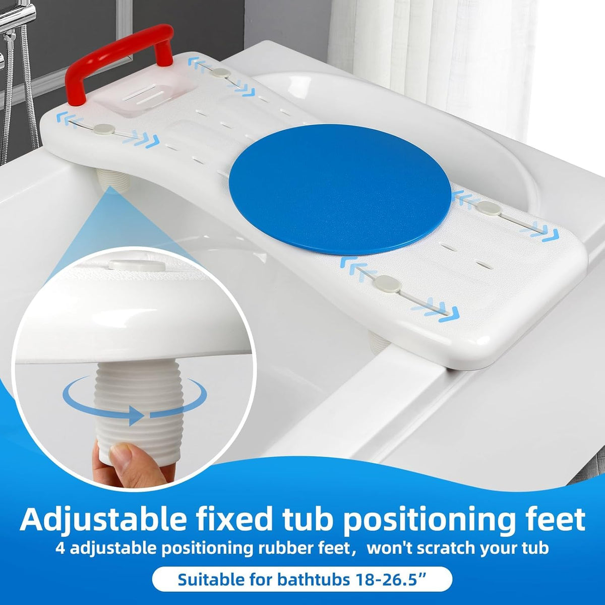 Rotating Tub Transfer Bench with Handle, 300 lbs X842806