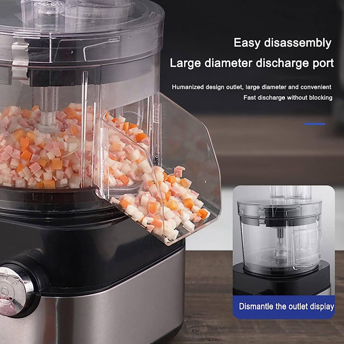 600W 4 in 1 Electric Vegetable Dicer with Dicing Molds H573
