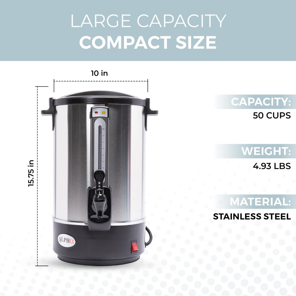 8L Stainless Steel Electric Coffee Urn B42423