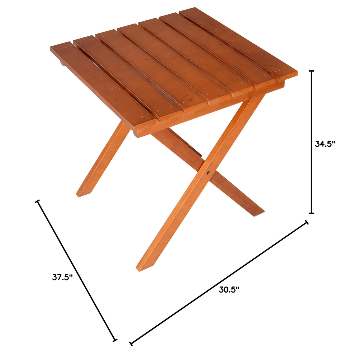 Solid Cedar Adirondack Extra Wide Chair with Folding Table H234689