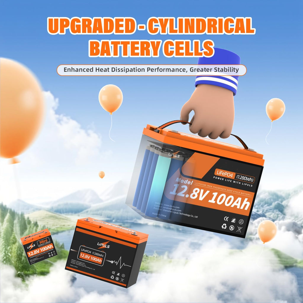 12.8V 100Ah LiFePO4 Deep Cycle Battery C92295