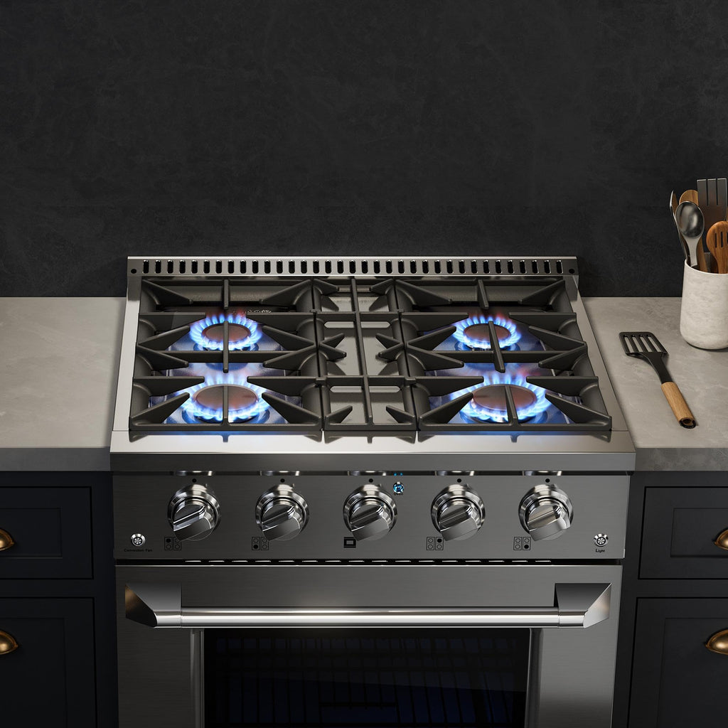 30" Gas Range with Dual-Ring Power Burner E22015